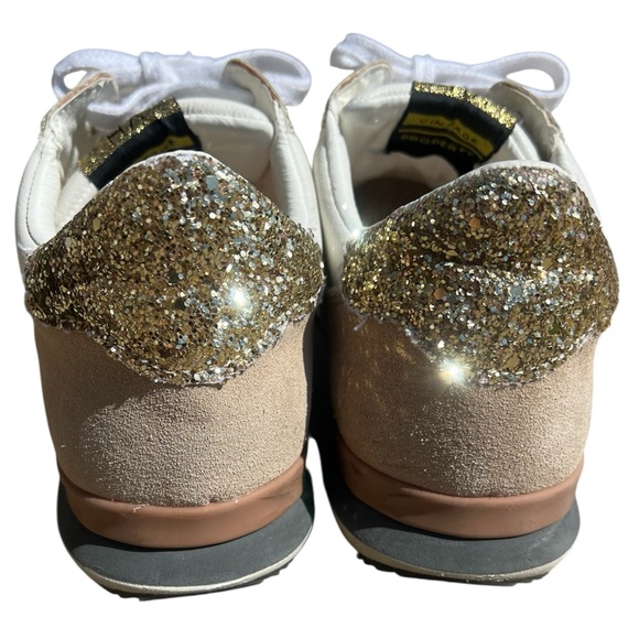 Vintage Havana Rock 1 Metallic and White Glitter Sneakers EUC 7.5 - Picture 6 of 8